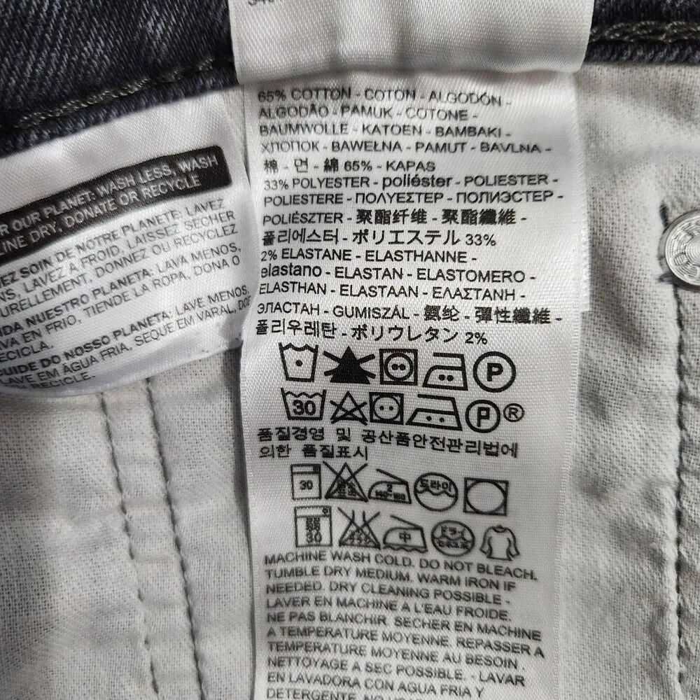 Levi's 541 Jeans Men 32X38 (34X35) Dark Gray Athletic Taper Fit